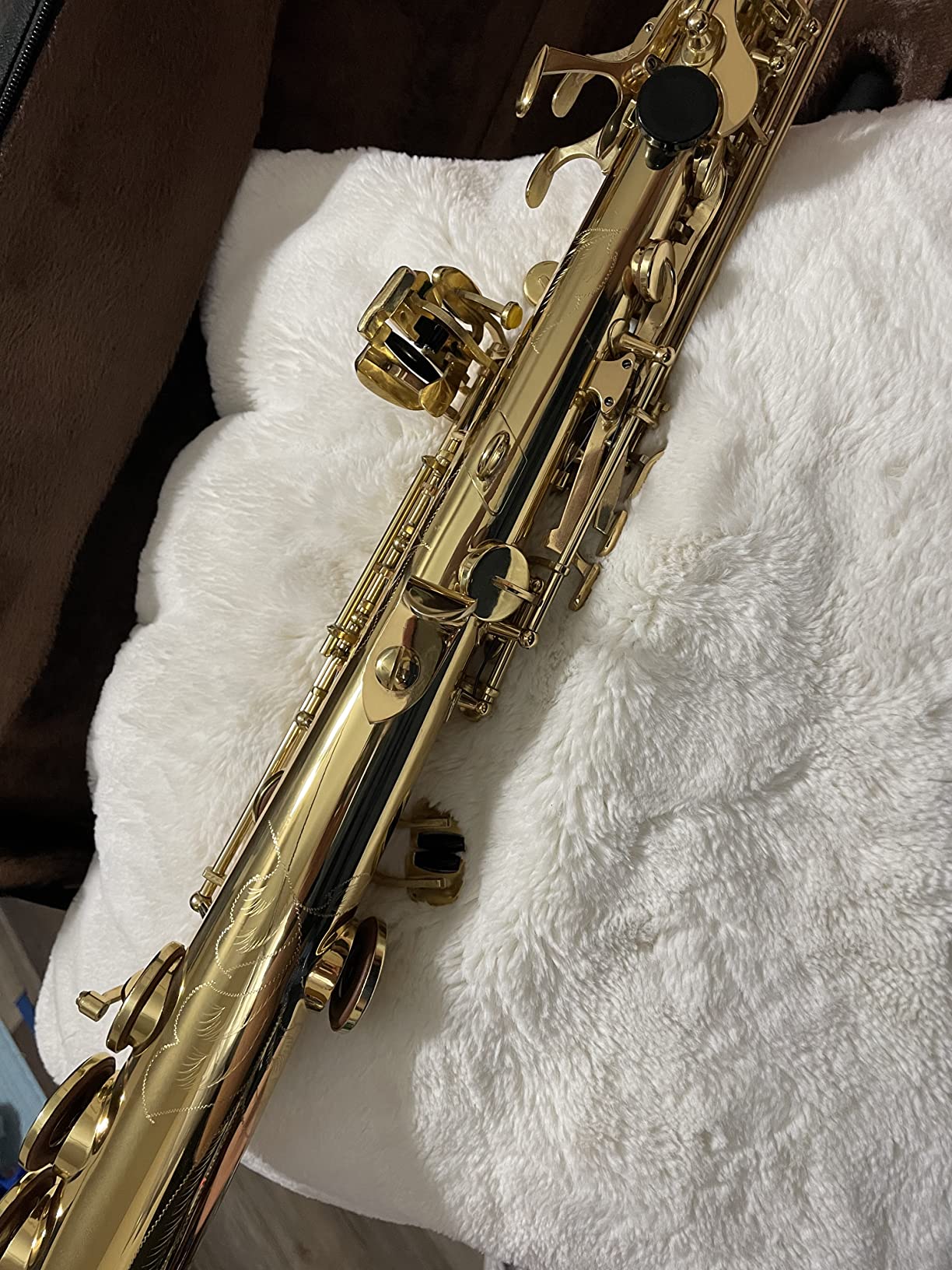 EASTROCK Bb Straight Soprano Saxophone Golden for Beginners Students customer photo 2