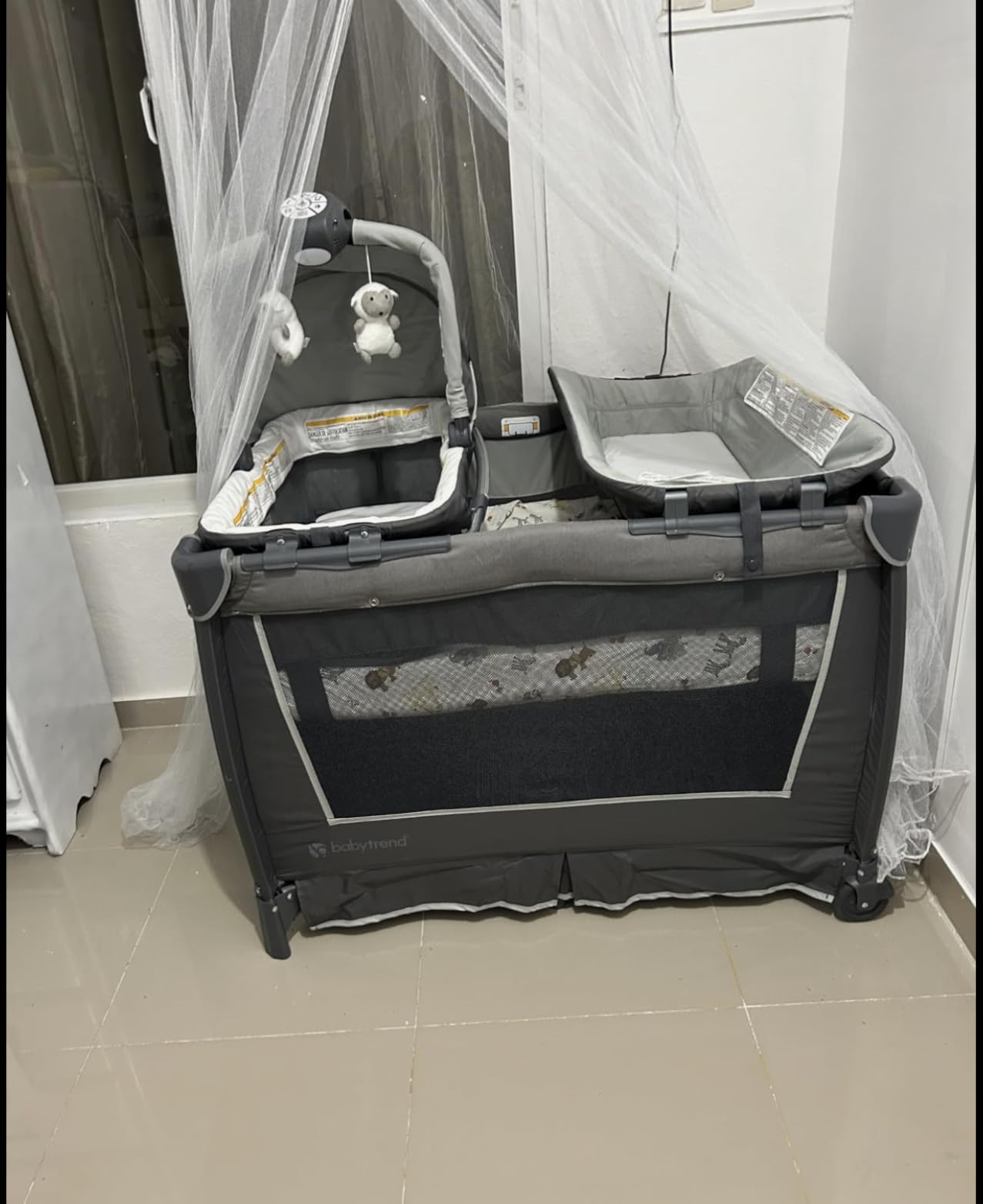 Baby Trend Retreat Nursery Center Playard, Bassinet & Storage, Mint Green customer photo 1