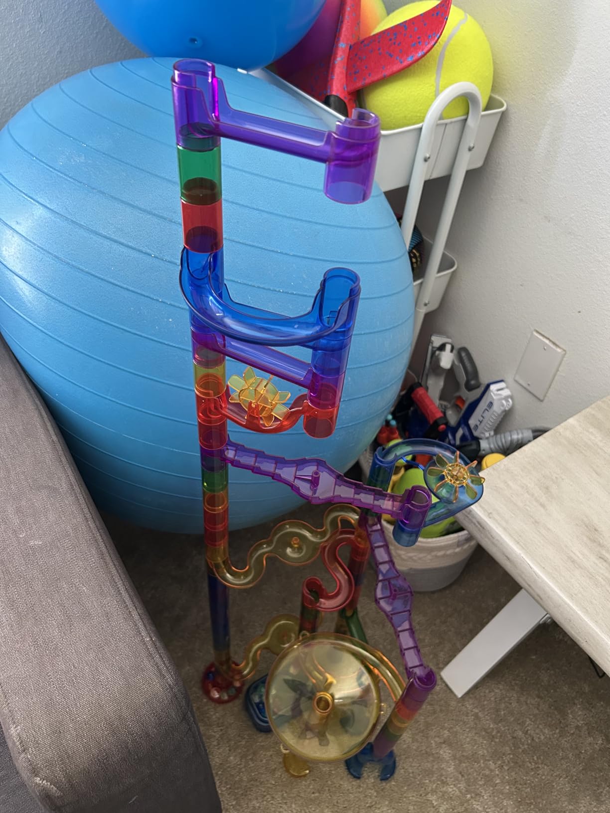 National Geographic Glow-in-the-Dark Marble Run for Kids Ages 8-12 | 15 Glow-in-the-Dark Glass Marbles, Storage Bag, Construction Toy, STEM Building Project, Birthday Gift customer photo 2