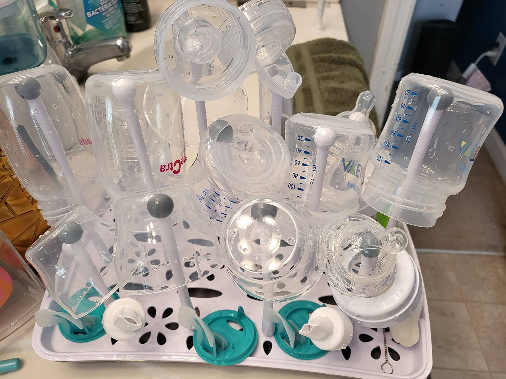 Termichy Baby Bottle Drying Rack: Space-Saving with 13 Hooks & Drain Tray customer photo 1