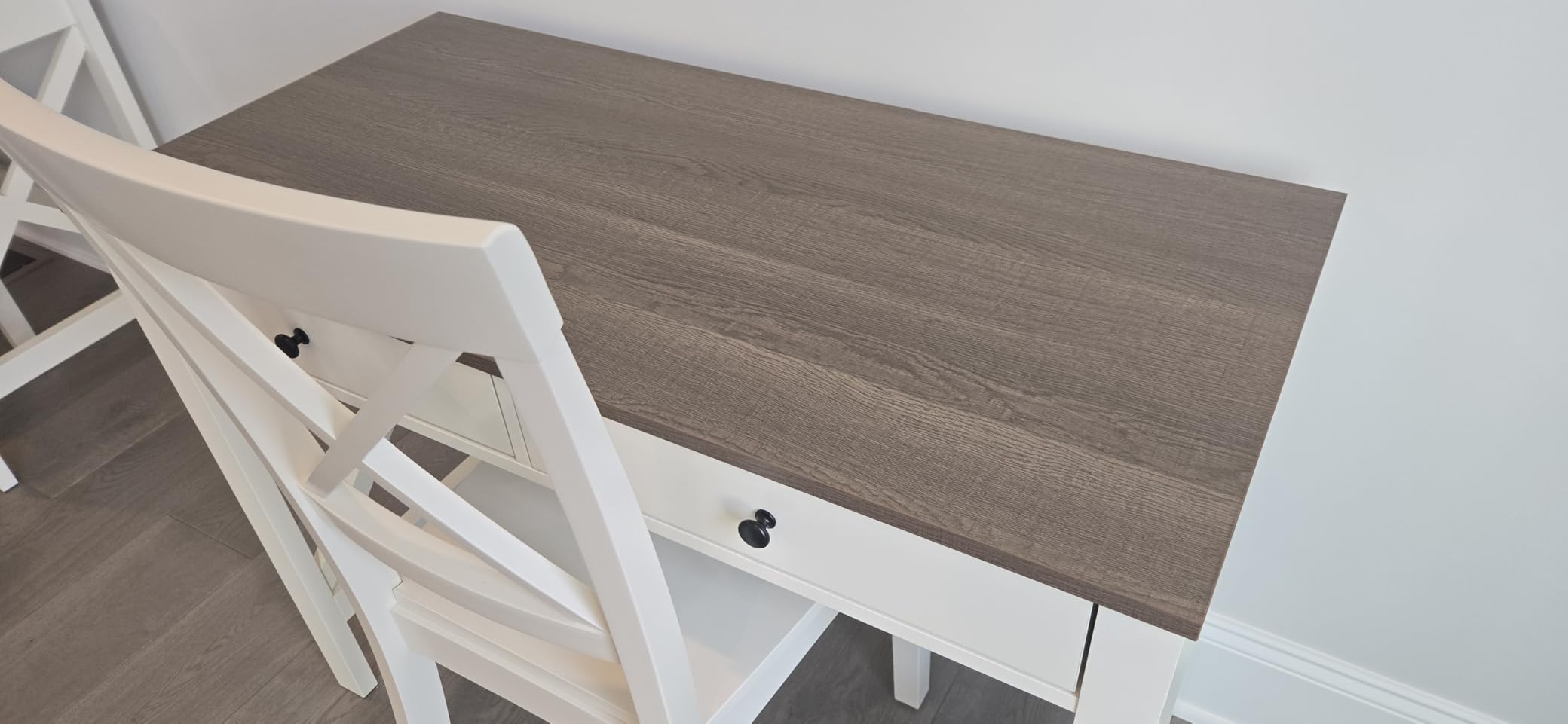 ChooChoo 39.4 Inches Farmhouse Computer Desk with 2 Drawers customer photo 2