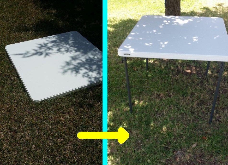 LIFETIME 80783 37-Inch Commercial Grade Square Folding Card Table, White Granite customer photo 1