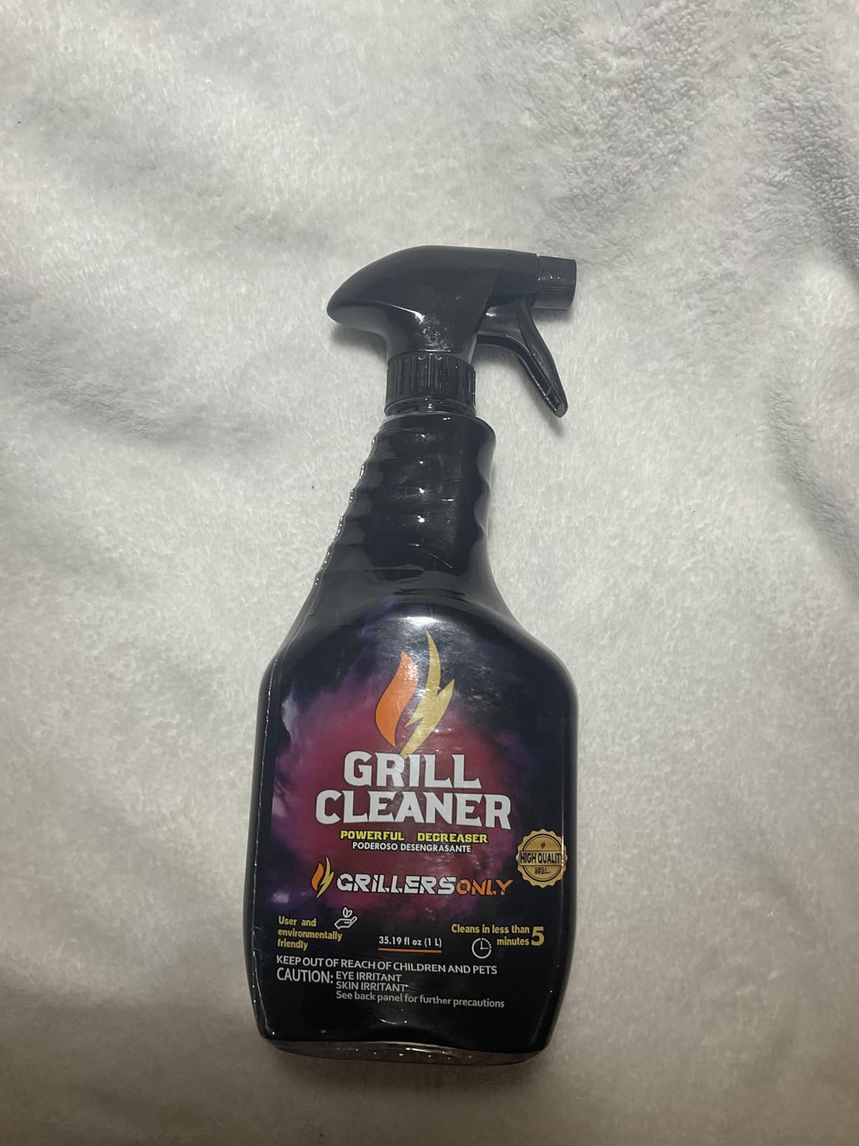 Grill Cleaner Spray & Degreaser | Heavy-Duty Grill Spray for BBQ, Griddles & Cast Iron Cleaner - Professional Outdoor Kitchen Formula - 35.2 fl oz. customer photo 1