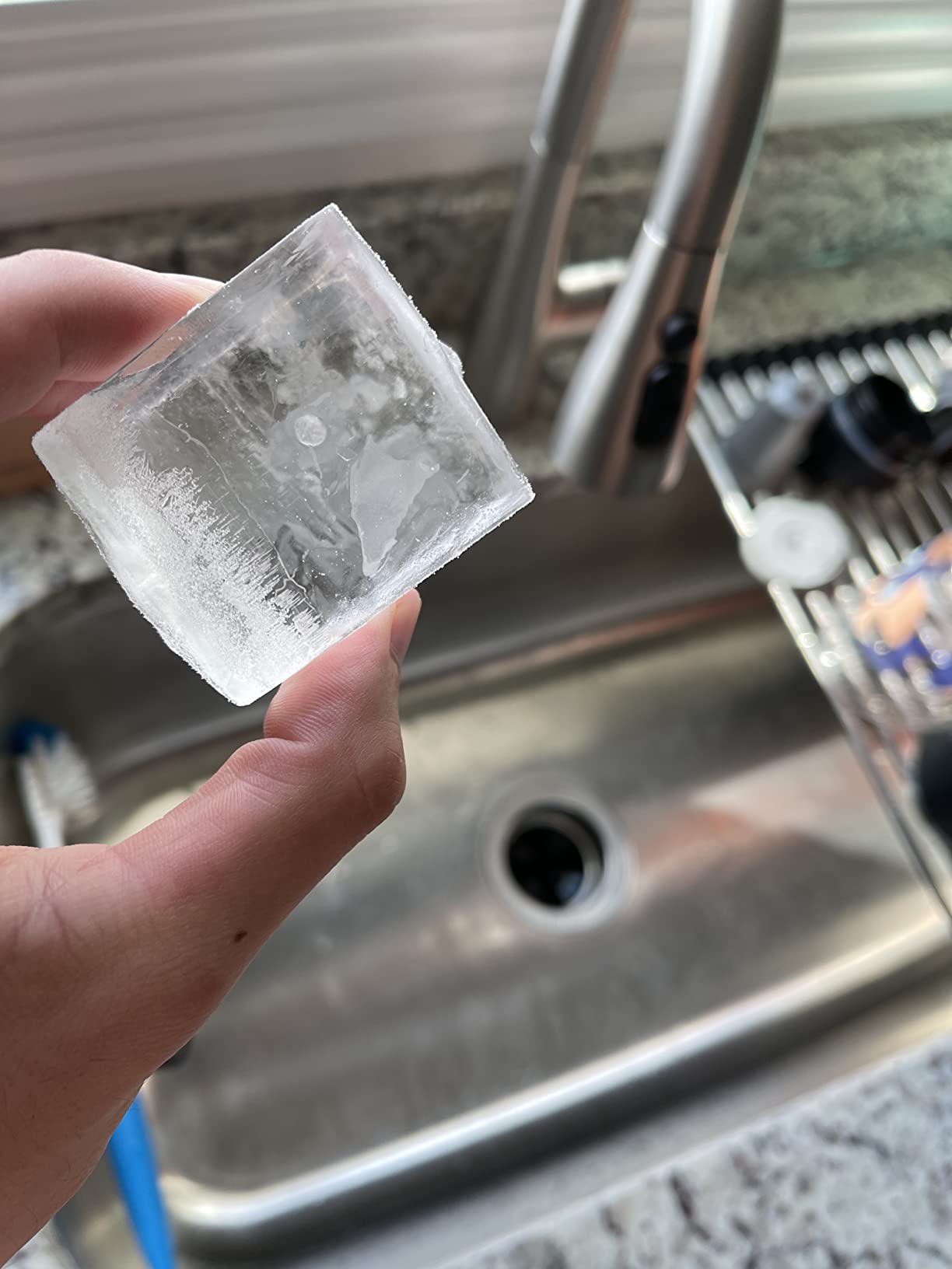 Dexas ice•ology Silicone Clear Ice Maker for Craft Cocktail Ice, 8 Count Cube Tray customer photo 1