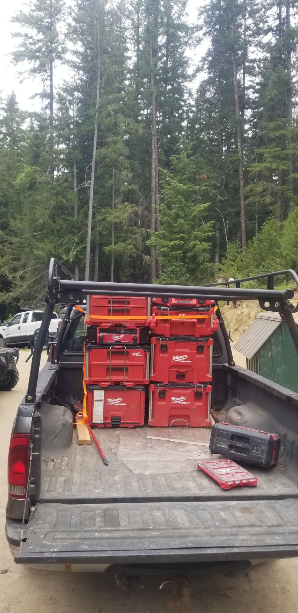Outdoor Steel Over-Cab Truck Rack, 1,500 lb Capacity - Heavy-Duty Powder-Coated Steel, Adjustable Width, No-Drill Clamp-On Install customer photo 2