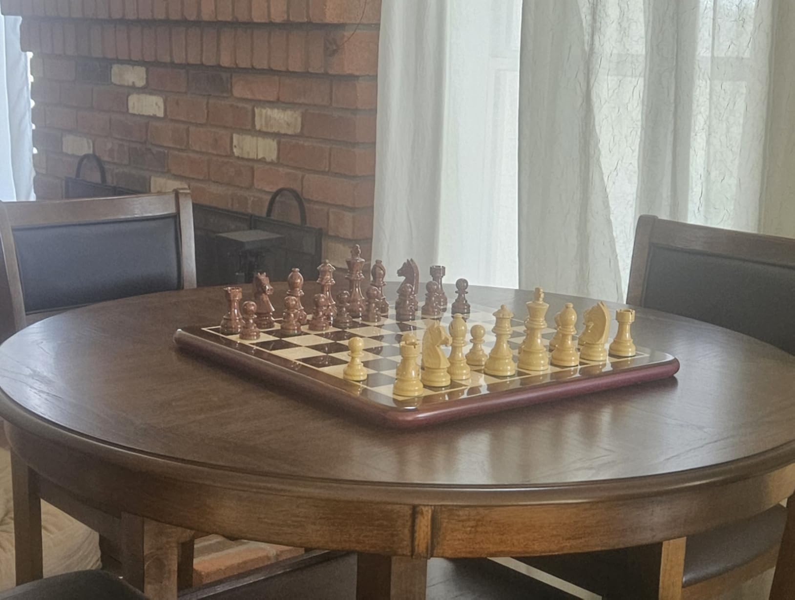 Royal Chess Mall Solid Rosewood and Maple Wood Board, Large Chess Board, 21in customer photo 1