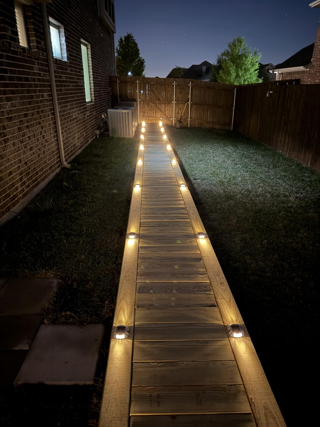 VOLISUN Solar Deck Driveway Dock Lights, Solar Pathway Lights, White 12 Pack | Solar Powered LED, IP68 Waterproof Led Outdoor Warning Step Marine Lights for Sidewalk Garden Yard customer photo 2
