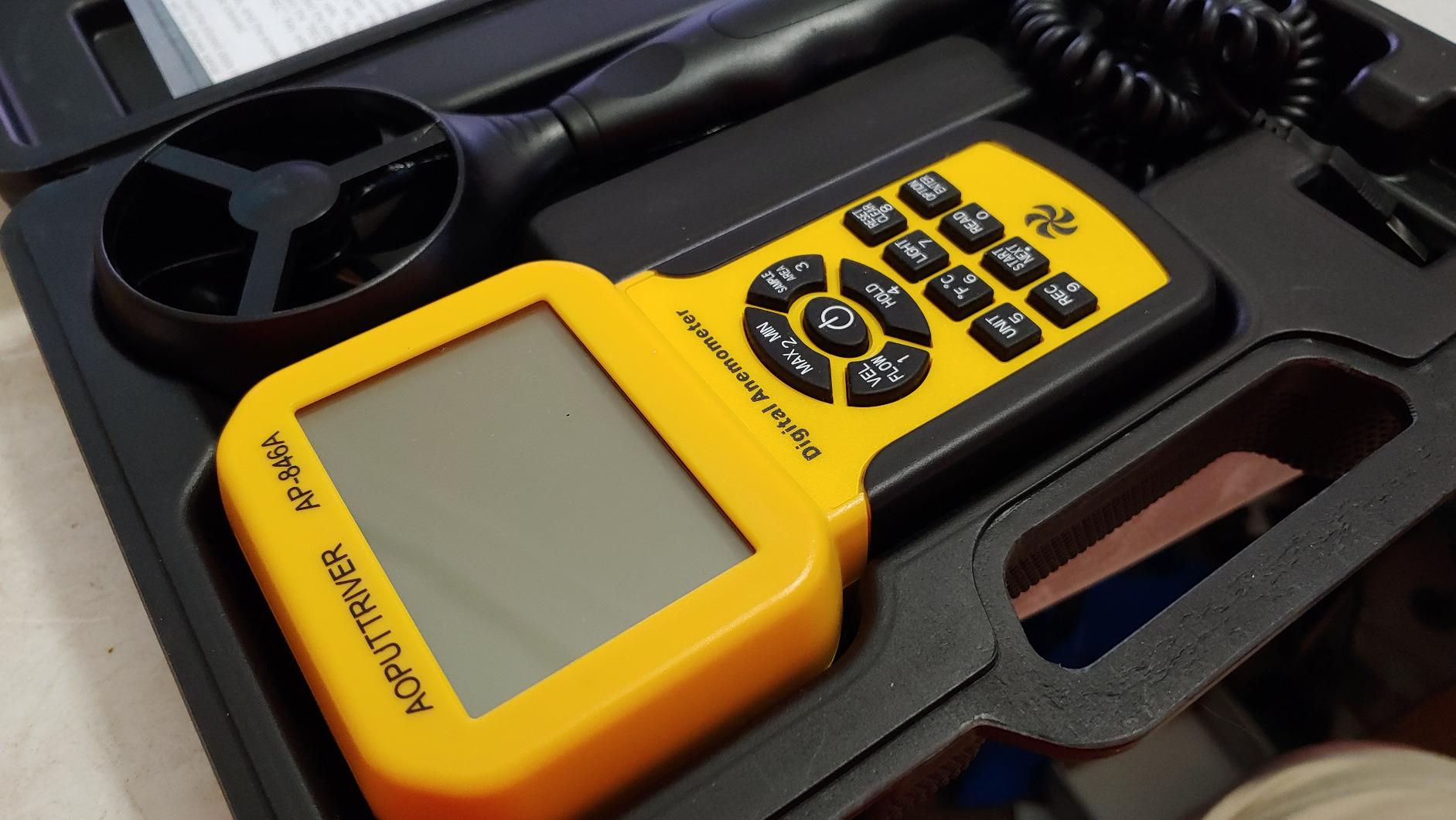 HVAC Anemometer, AOPUTTRIVER 856A CFM Meter Airflow Meter USB Export to PC customer photo 1