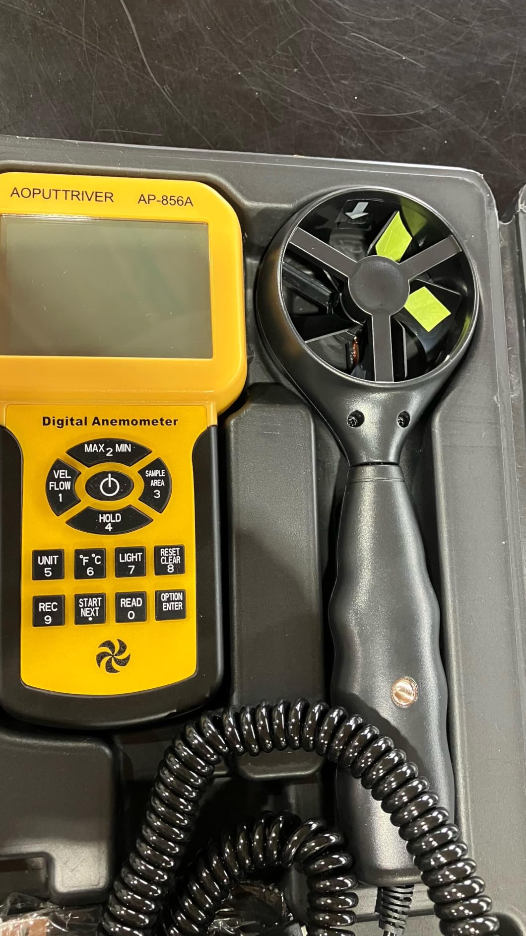 HVAC Anemometer, AOPUTTRIVER 856A CFM Meter Airflow Meter USB Export to PC customer photo 2