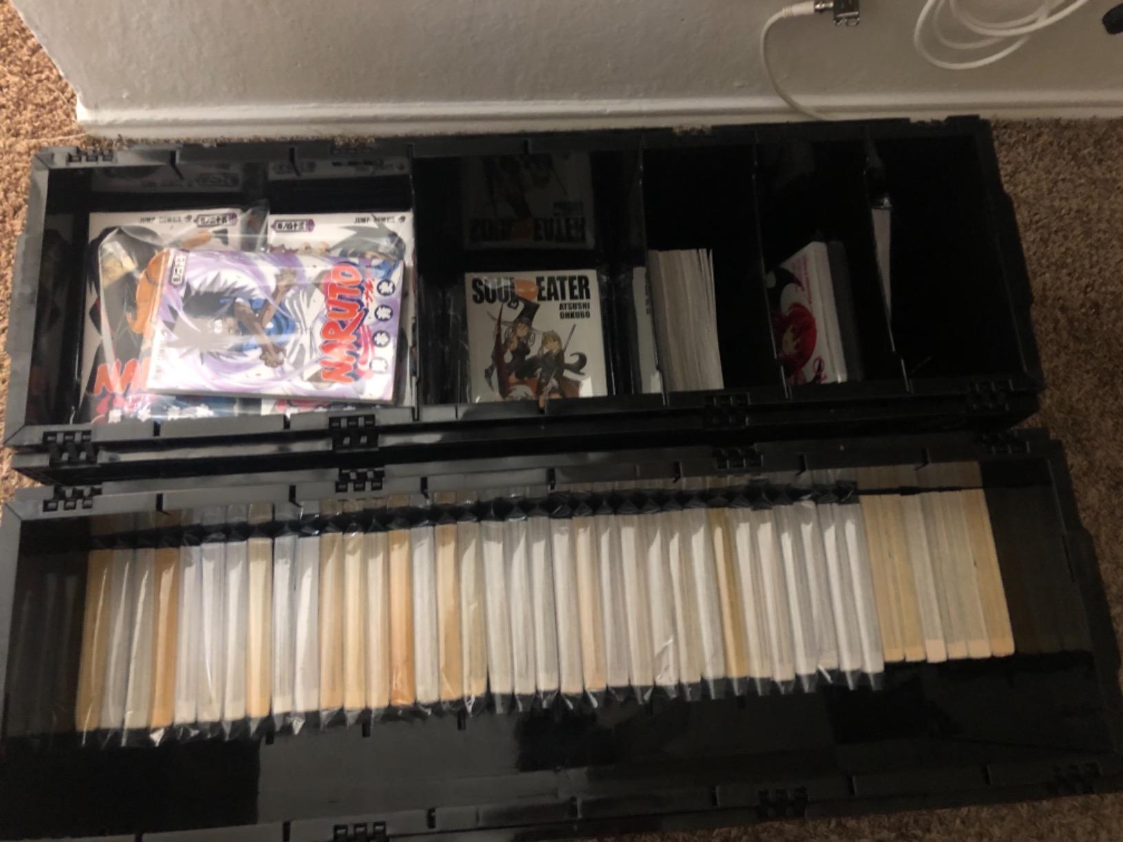 BCW Long Comic Book Bins, Holds 300 Comics Each, Stackable, Black, 1 Pack customer photo 1