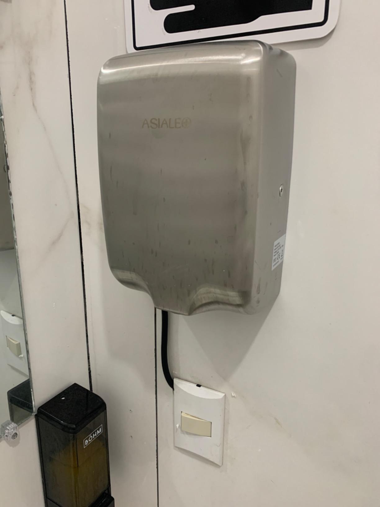 Hand Dryer for Bathroom Commerical,UL Listed and ADA Compliant Automatic Electric Plug in Hand Blower,Cold/Hot air switchable,High Speed 1000W,70dB,Brushed Stainless Steel Cover,Wall Mounted customer photo 1