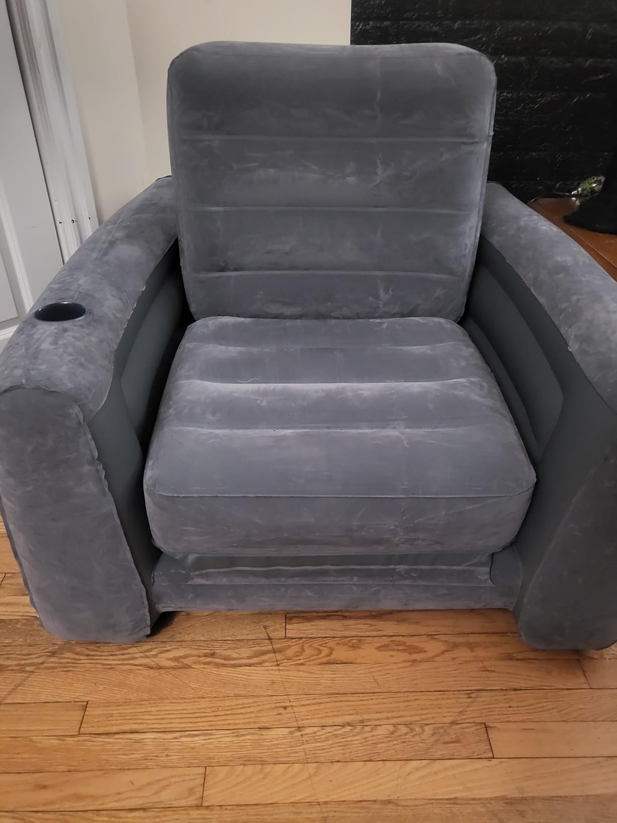 Intex Inflatable Pull-Out Sofa Convertible Twin Size Air Mattress | 66551EP - Portable Airbed, Lounger & Sleeper Couch (Pump Not Included) customer photo 2