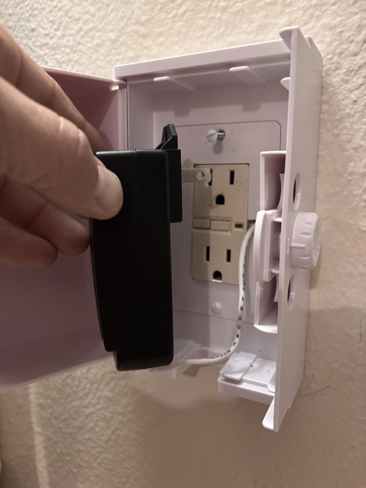 Outlet Cover BOX Baby Proofing (1-Pack) Patented Dual-Lock for Much Better Toddler Proofing, Easy Operation, Simple 3 Step Install with Included Screws. Provides Extra Space Inside for Plugs,Adapters customer photo 2