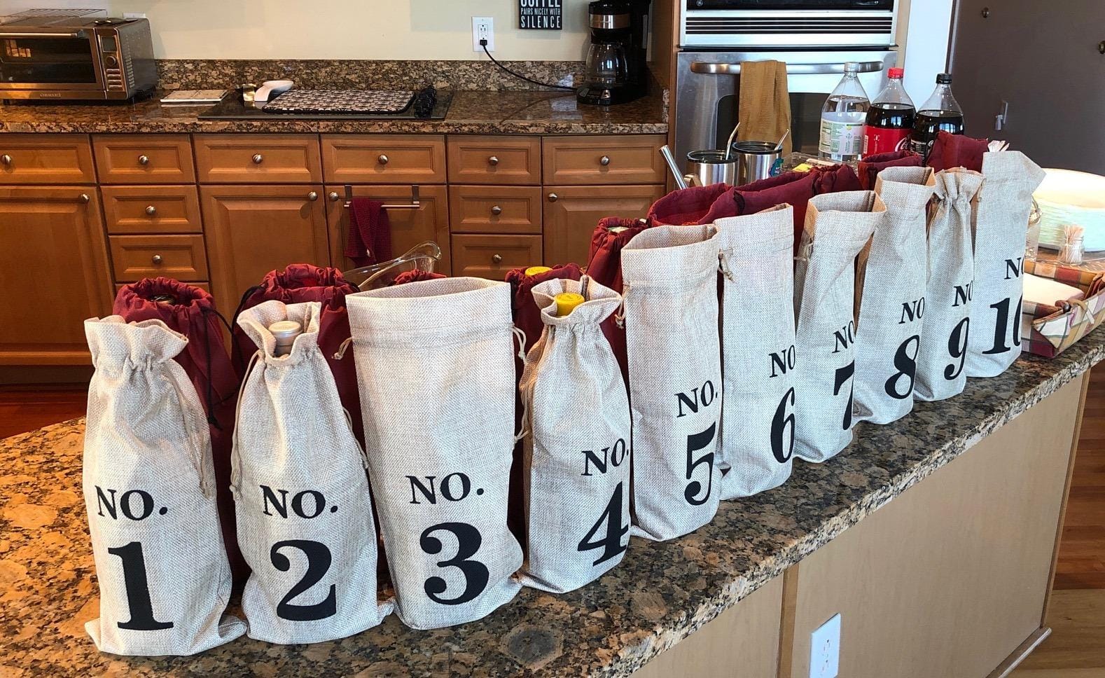 HRX Package 10pcs Burlap Wine Bags with Tags for Blind Wine Tasting customer photo 2