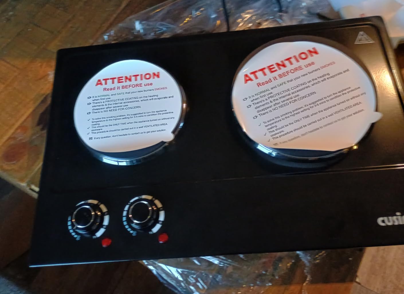 CUSIMAX Electric Hot Plate, 1500W Single Burner, Hot Plate for Cooking customer photo 1