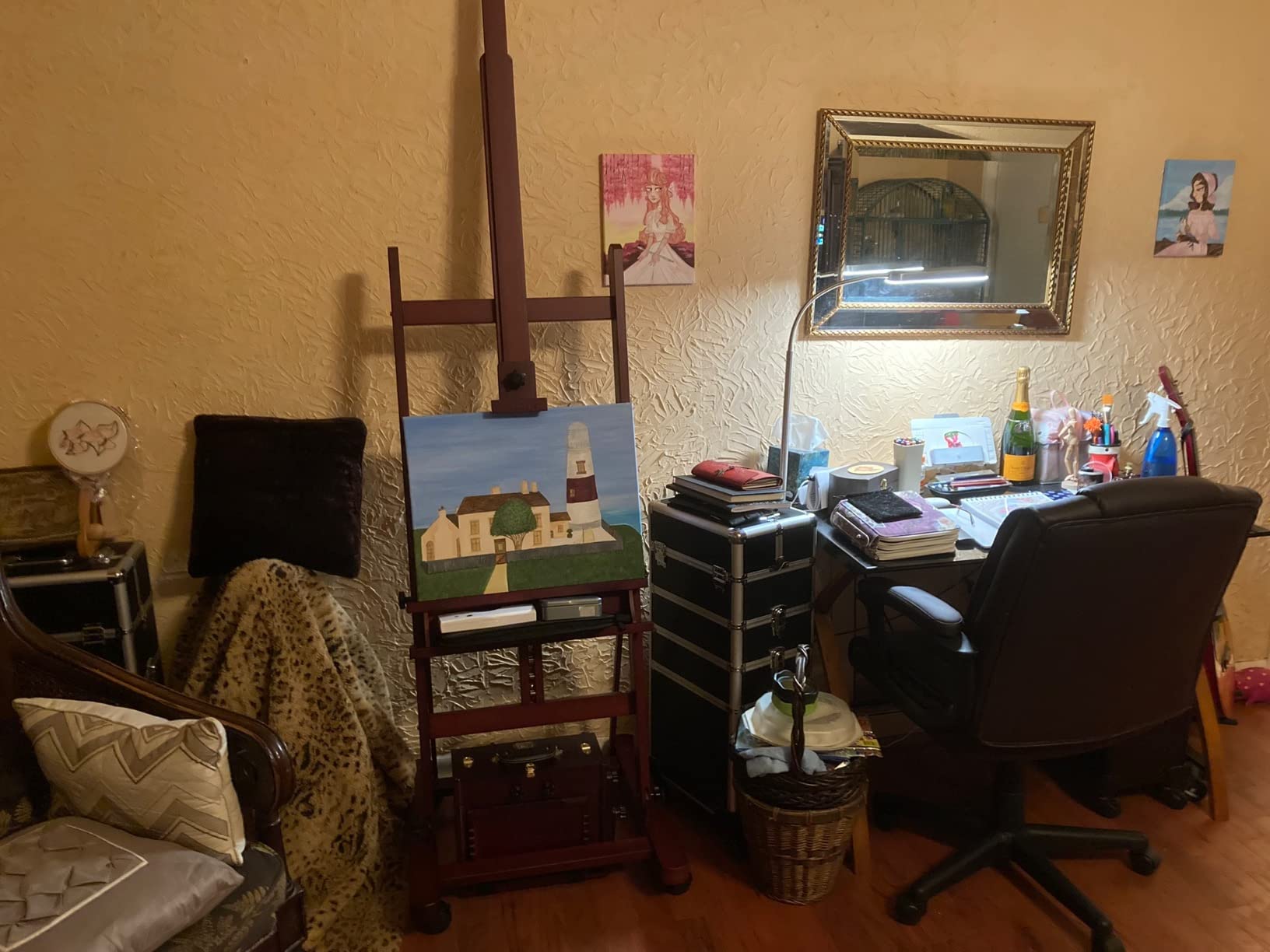 MEEDEN Adjustable H Frame Art Easel: Easel Stand for Painting and Display customer photo 2
