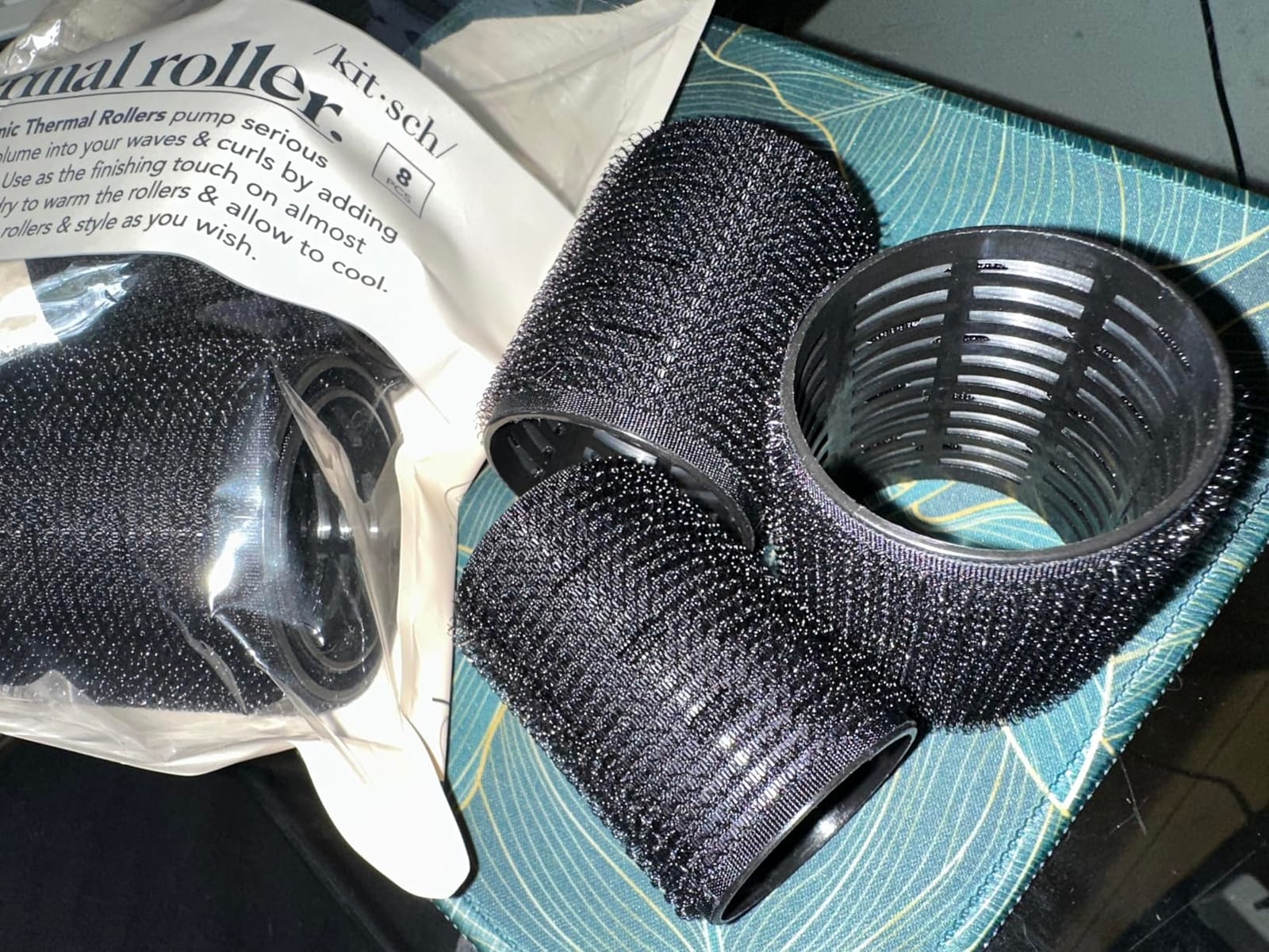 Kitsch Ceramic Hair Rollers for Women - Black, 8 Count (Pack of 1) customer photo 2