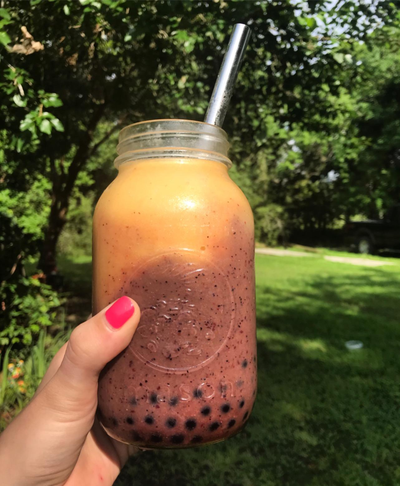 [Angled Tips] 2 Pcs Jumbo Reusable Bubble Tea Straws & Smoothie Straws, 0.5