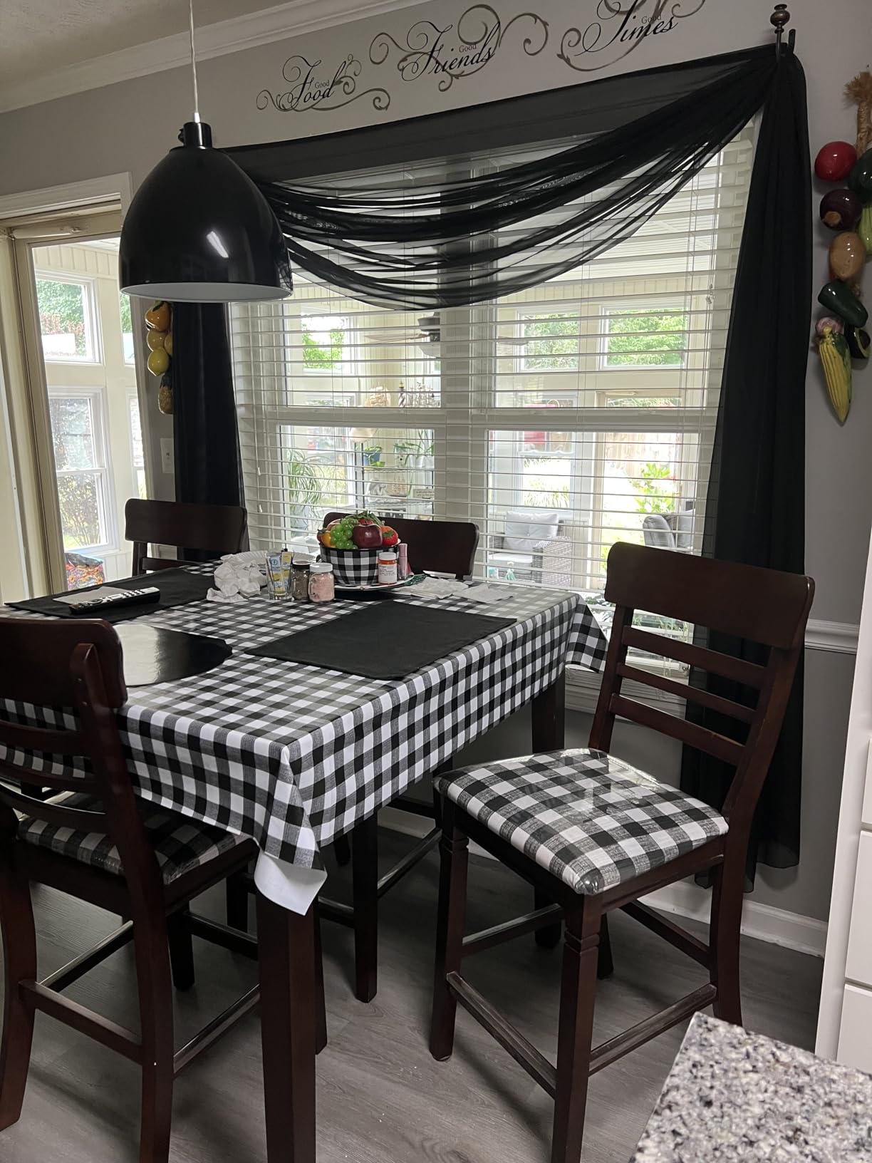 sancua Waterproof Rectangle Vinyl Tablecloth Table Cloth 54x78 Inch, Grey customer photo 2