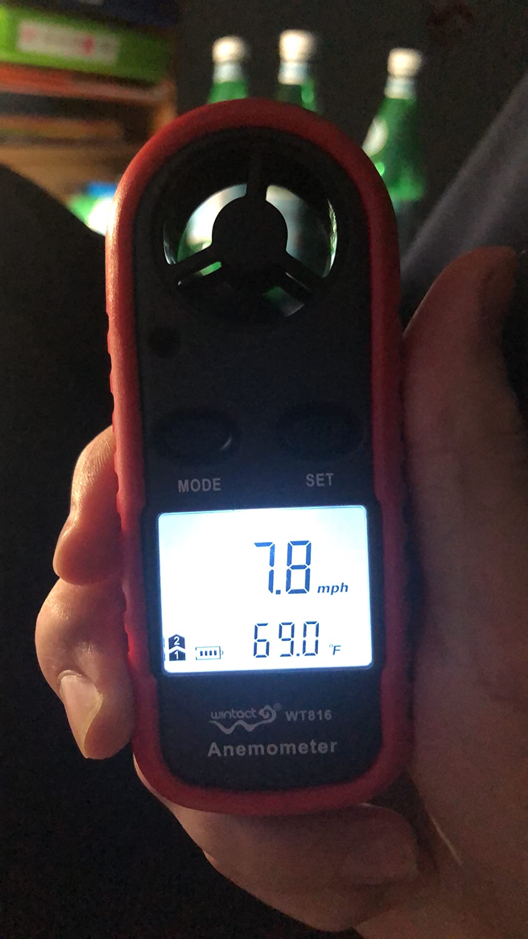 Wintact Digital Anemometer Handheld, Digital Wind Speed Meter 0 to 65mph customer photo 2
