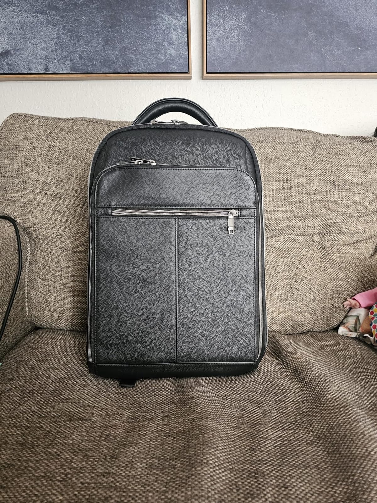 Samsonite Classic Leather Backpack, Cognac , One Size customer photo 2