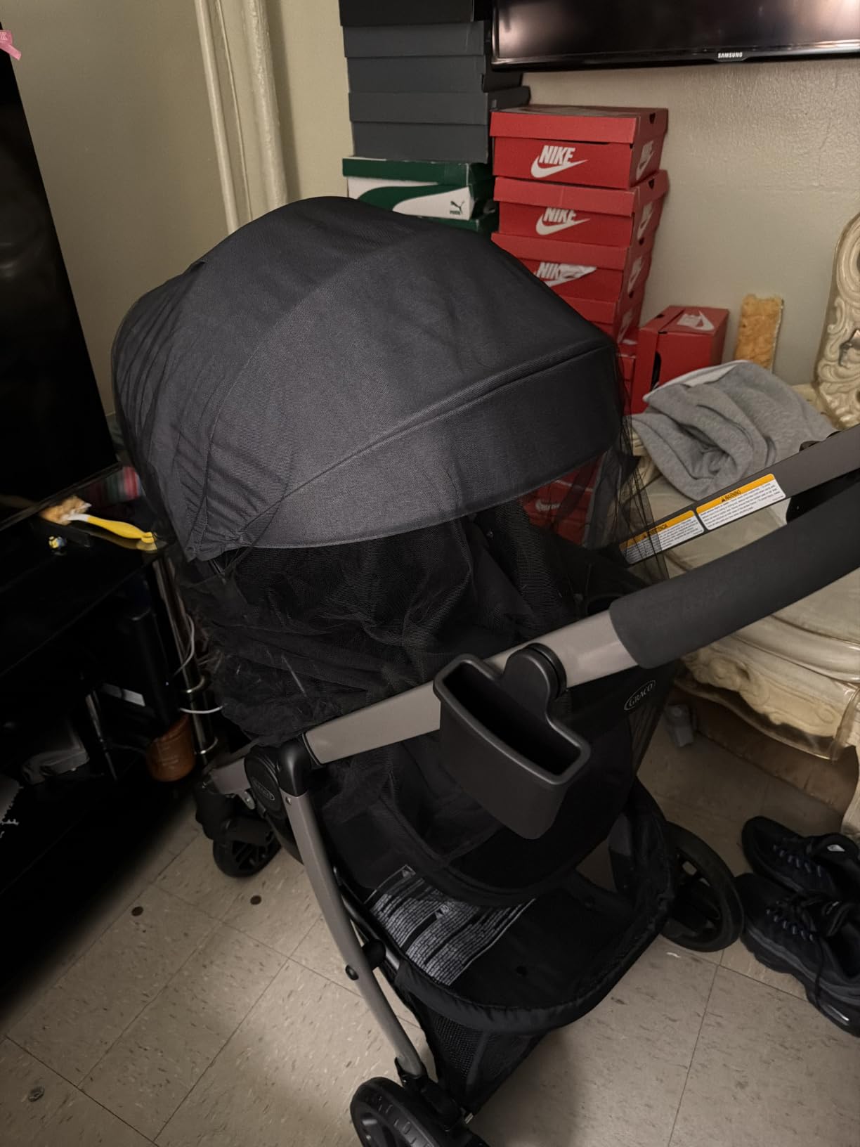 Graco Modes Pramette Stroller, 3-in-1 Baby Stroller, 3 Modes: Infant Car Seat Carrier (Car Seat Not Included), Infant Pramette, and Toddler Stroller, Reversible Seat, One-Hand Fold, Pierce customer photo 1