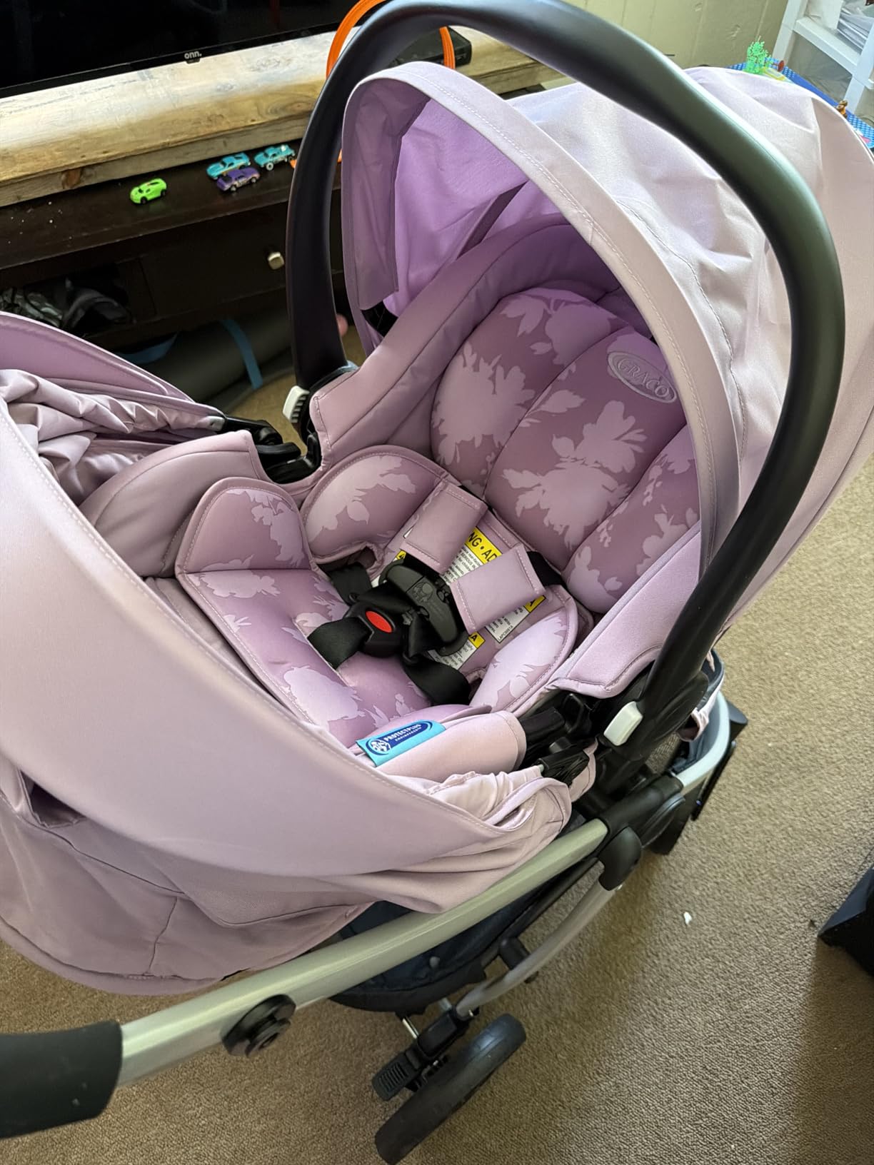 Graco Modes Pramette Stroller, 3-in-1 Baby Stroller, 3 Modes: Infant Car Seat Carrier (Car Seat Not Included), Infant Pramette, and Toddler Stroller, Reversible Seat, One-Hand Fold, Pierce customer photo 2