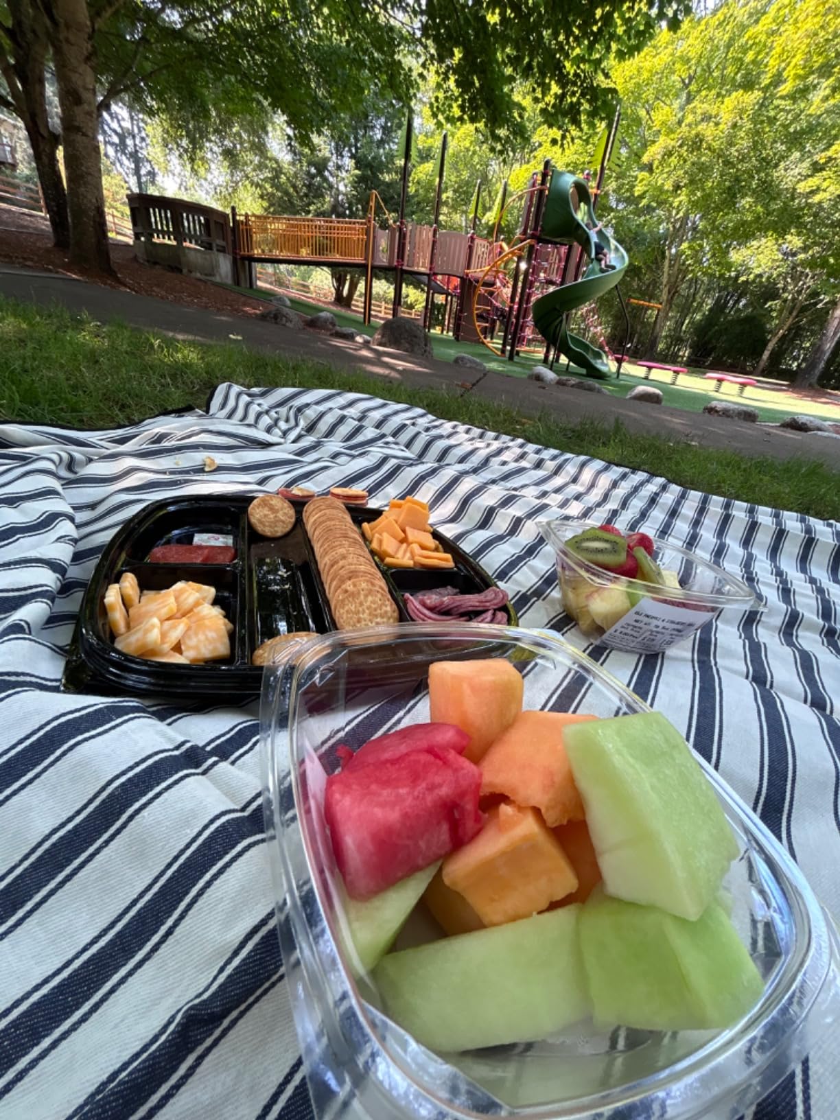G GOOD GAIN Waterproof Picnic Blanket Portable with Carry Strap for Beach Mat or Family Outdoor Camping Party (Navy Blue) customer photo 1