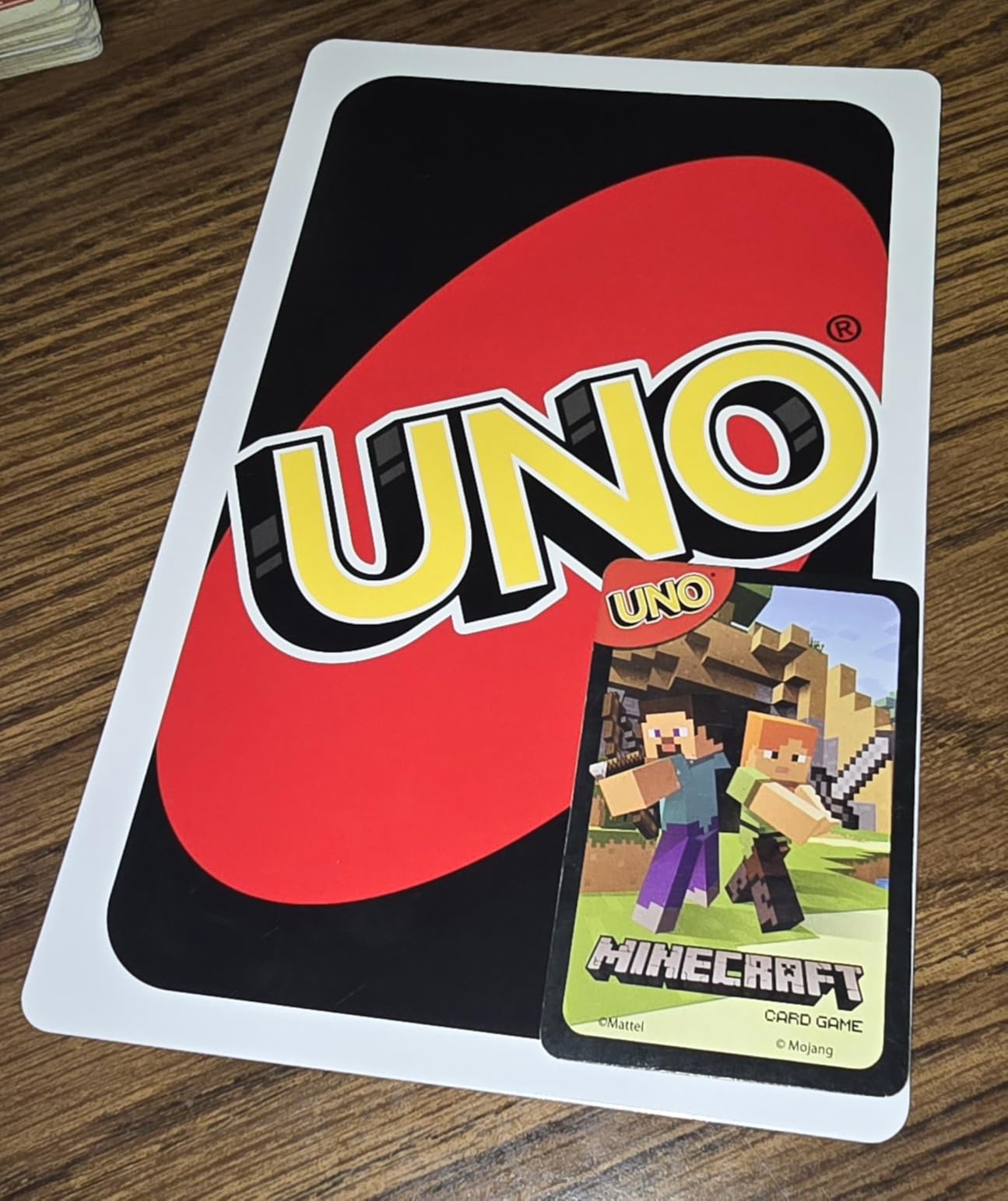 Mattel Games Giant UNO Card Game for Kid, Adult & Families, Color Blind Accessible & Customizable Large Deck customer photo 2