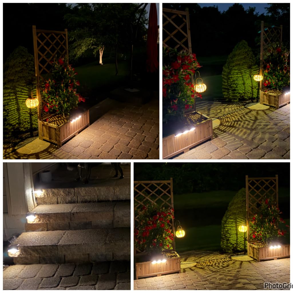 SOLPEX Solar Deck Lights Outdoor 16 Pack, Step Light Waterproof, Warm White | Led Solar lights for Outdoor Stairs, Step, Fence, Yard, Garden, Patio and Pathway customer photo 1