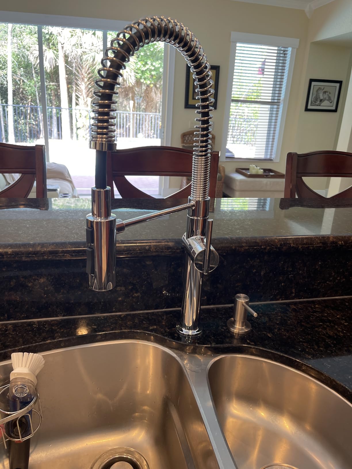 KOHLER 22973-VS Crue High-Arc Kitchen Faucet with Pull Down Spring Spout, Professional Pre-Rinse, Vibrant Stainless customer photo 1