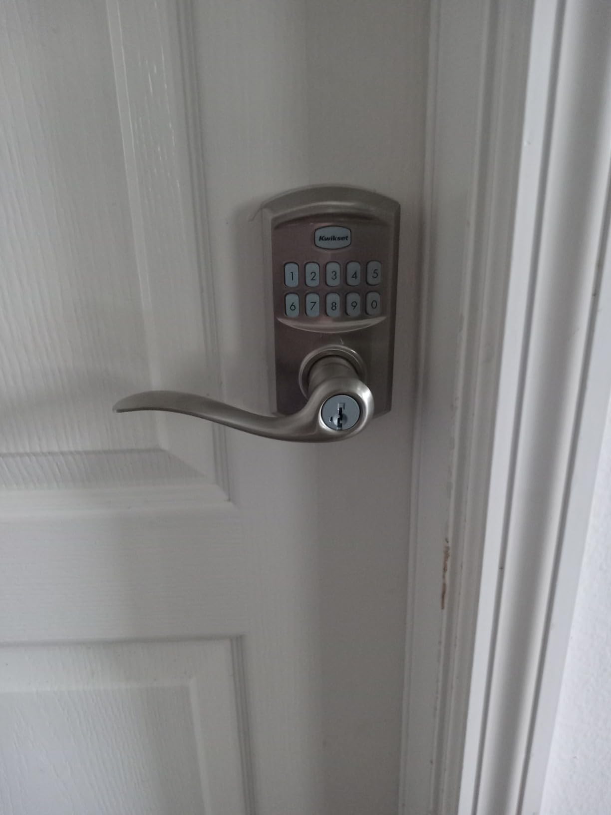 Kwikset 917TNL-15S Smartcode Keypad Electronic with Tustin Lever SmartKey with 6AL Latch and RCS Strike Satin Nickel Finish customer photo 1