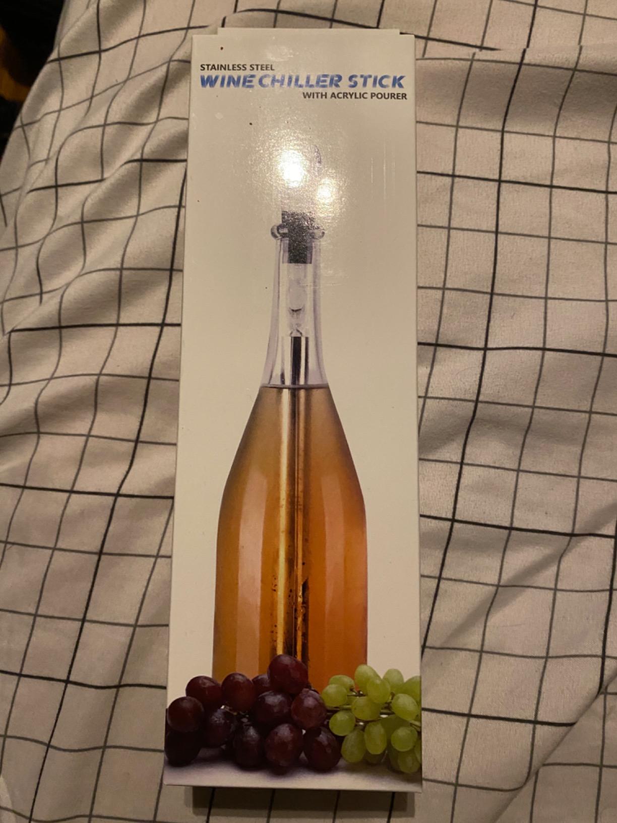 Wine Chiller - Wine Cooler Stick, 3 in 1 Stainless Steel Wine Bottle Chiller with Aerator and Pourer, The Best Holiday Gifts. customer photo 2