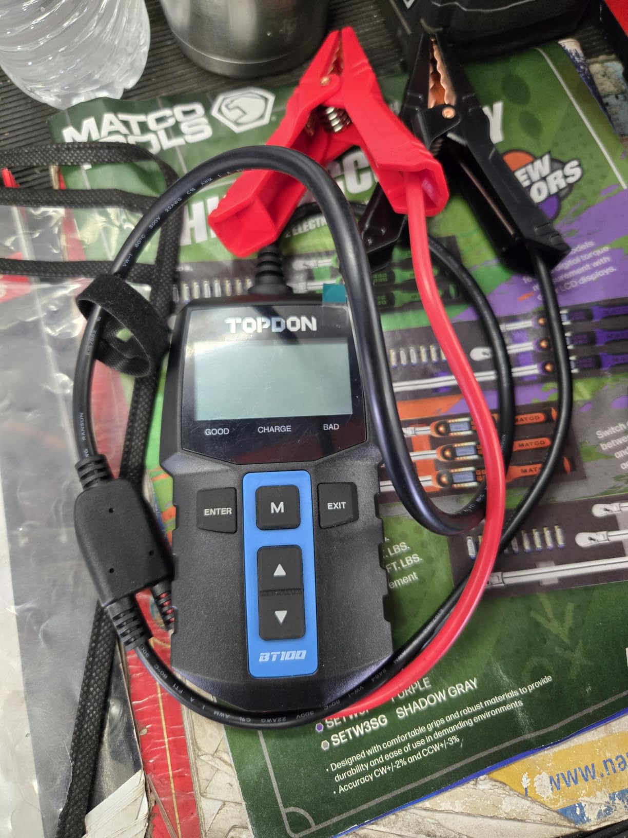 TOPDON BT100 12V Car Battery Tester, Automotive Battery Load Tester, 100-2000 CCA customer photo 2