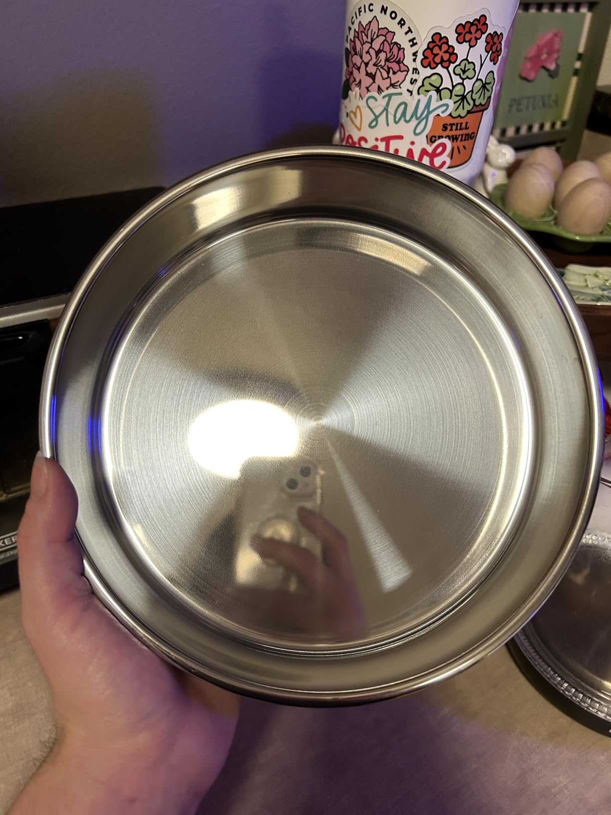 E-far 8 Inch Cake Pan Set of 3, Stainless Steel Round Layer Cake Baking Pans, Non-Toxic & Healthy, Mirror Finish & Dishwasher Safe customer photo 2