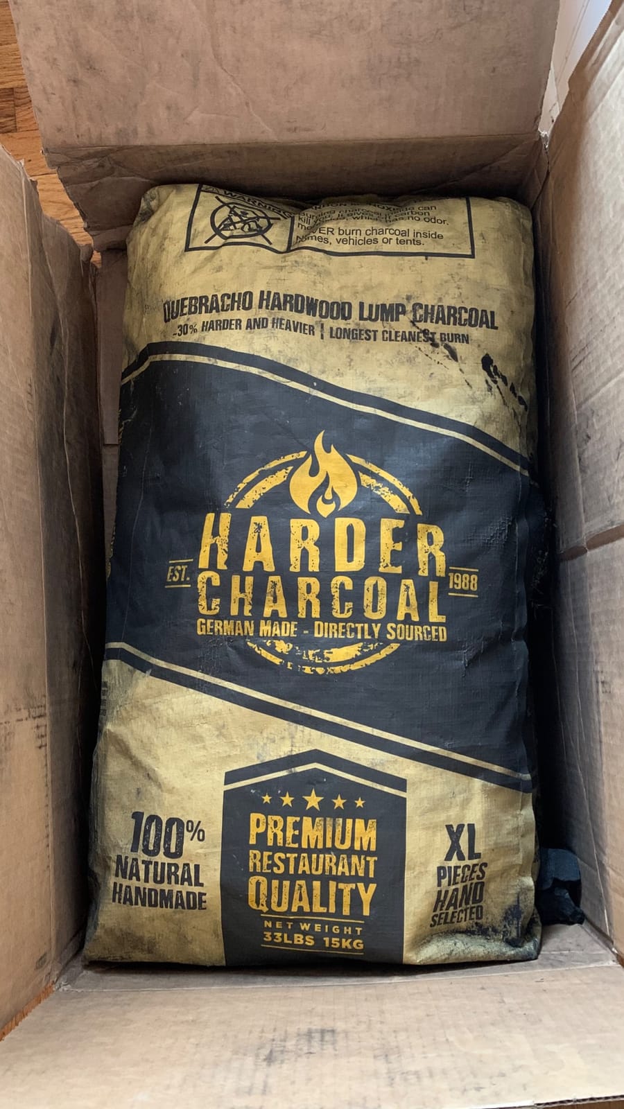 Natural Premium Restaurant Extra Large Lump Charcoal Made from White Quebracho Wood for Grilling and Smoking (33lb) customer photo 2