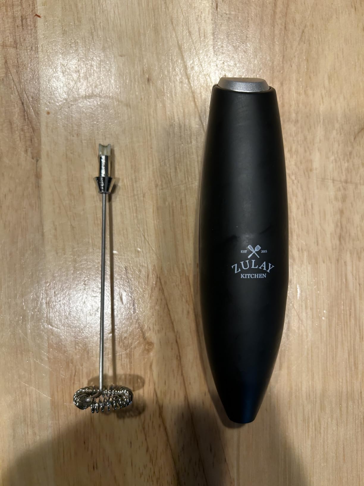 Zulay Kitchen Milk Frother Handheld Electric Whisk – Frother Wand, Durable Drink Mixer, Coffee Frother, Hand Blender, Frother for Protein Powder, Matcha & More - Black customer photo 2