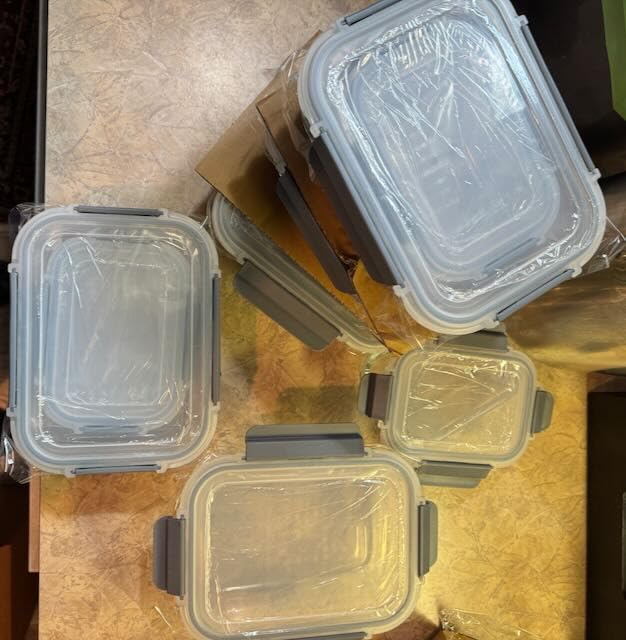 AILTEC Glass Food Storage Containers with Lids 9 Pack, 3 Shape Airtight Set | Ideal for Meal Prep, Lunch, Leak Proof, Borosilicate Glass Reusable, Microwave, Oven, Freezer Dishwasher Safe, BPA Free customer photo 1