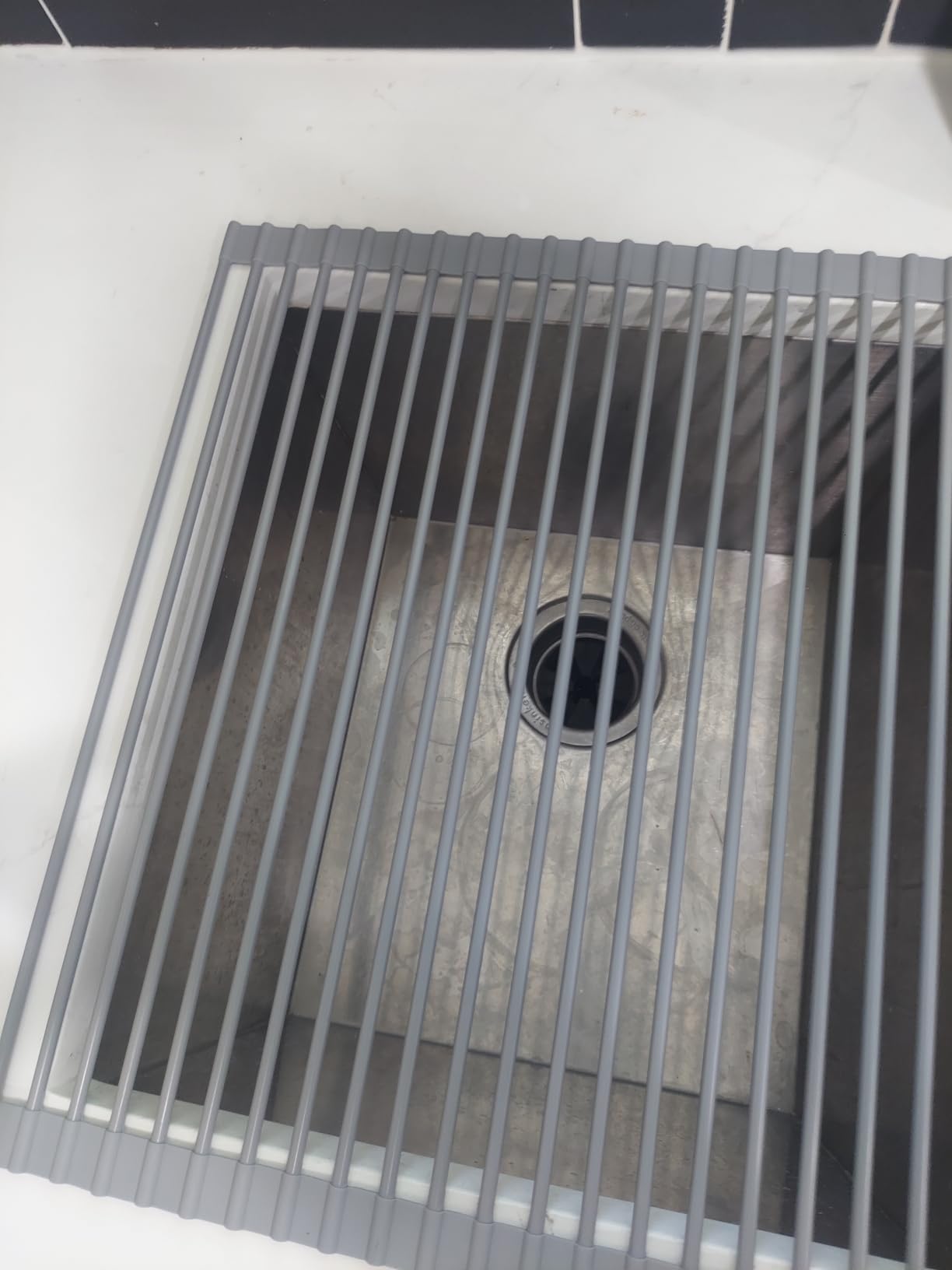Ohuhu Over Sink Dish Drying Rack Silicone Wrapped 17.6