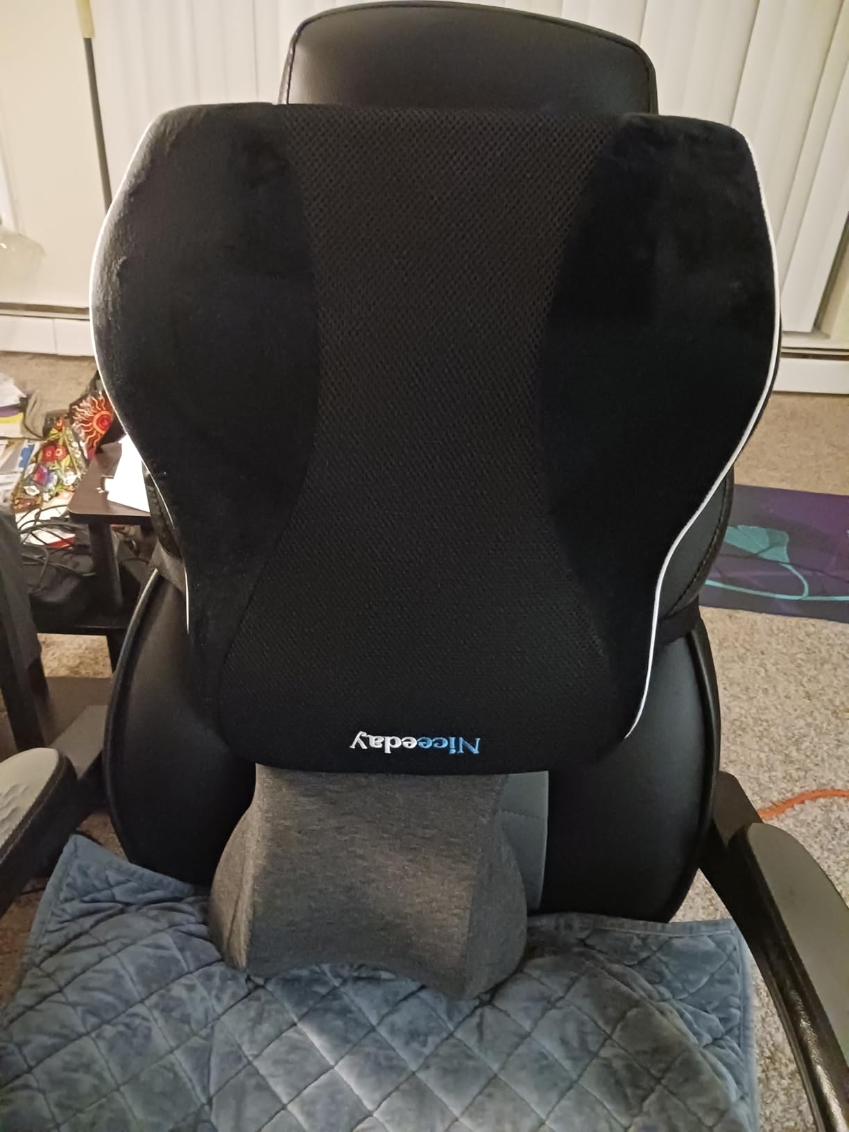 Niceeday Lumbar Support Pillow for Office Chair Car Back Support Pillow, Memory Foam Gaming Chair Desk Chair Back Cushion for Lower Back Pain Relief, Ergonomic Back Rest,Office Home Essentials customer photo 1