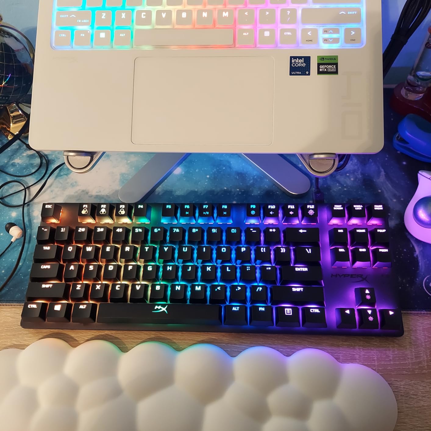 HyperX Alloy Origins Core - Tenkeyless Mechanical Gaming Keyboard, Software Controlled Light & Macro Customization, Compact Form Factor, RGB LED Backlit, Tactile HyperX Aqua Switch,Black customer photo 1