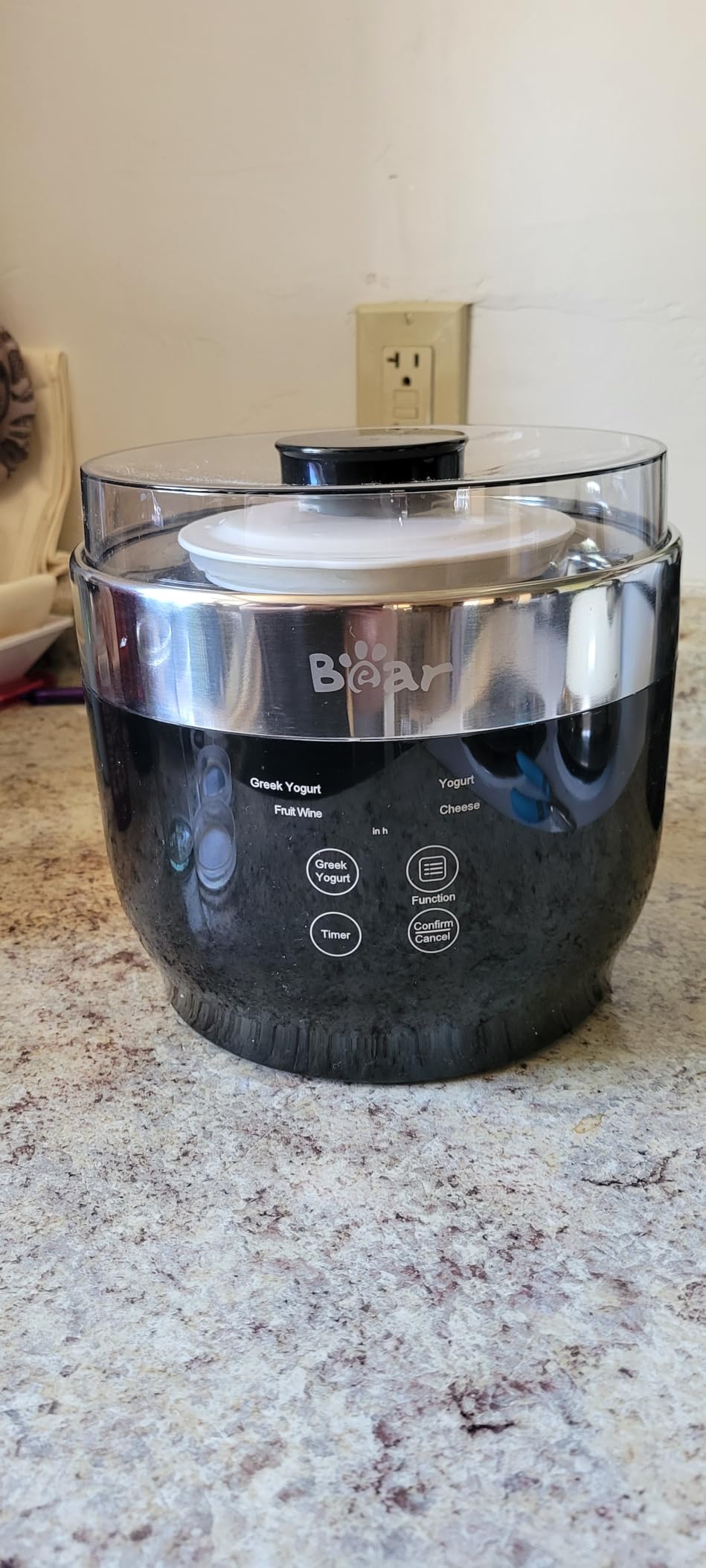 Bear Yogurt Maker, Greek Yogurt Maker Machine with Strainer&Timer Control | Stainless Steel Inner Pot, Automatic Digital with 2 Glass Jars 1 Quart for Home Organic Yogurt, Cheese, Fruit Wine customer photo 2