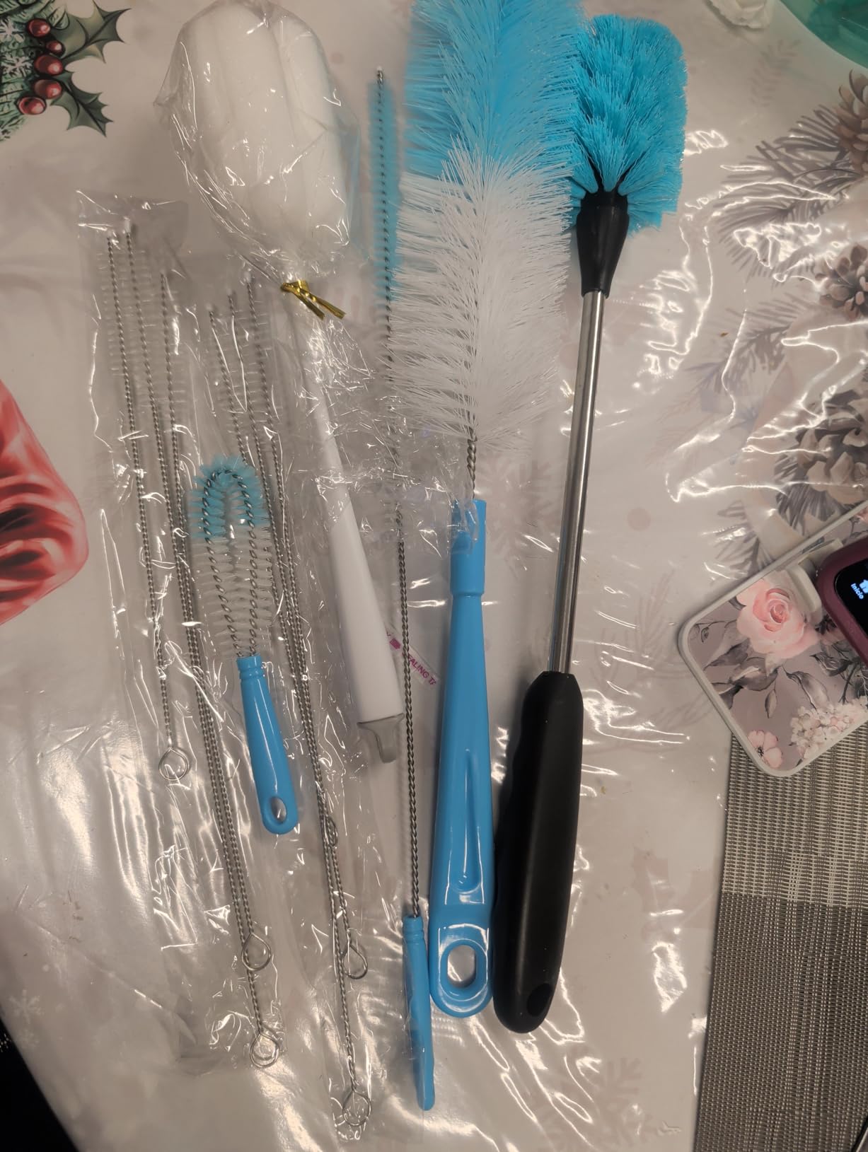 Holikme Bottle Brush Tube Cleaning Lab Set with Long Handle,White customer photo 2
