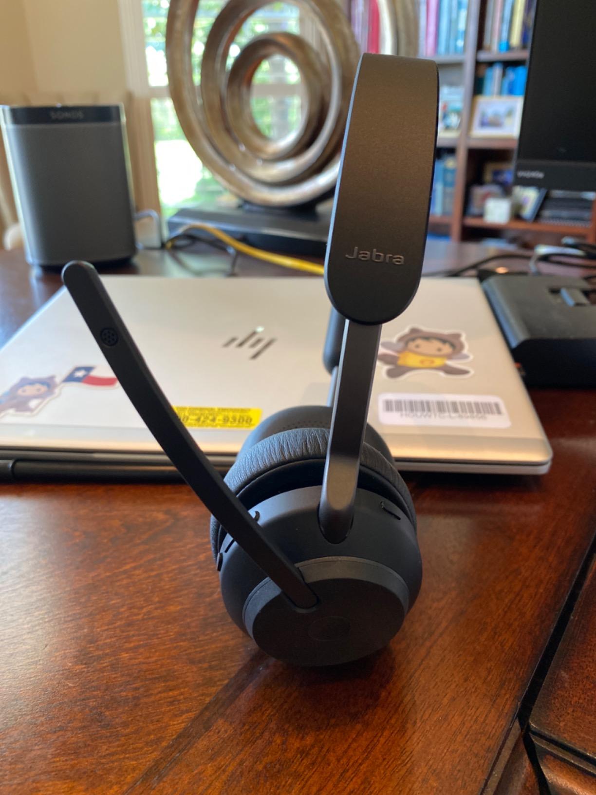 Jabra Evolve2 65 MS Wireless Headphones with Link380a, Stereo, Black – Wireless Bluetooth Headset for Calls and Music, 37 Hours of Battery Life, Passive Noise Cancelling Headphones customer photo 2