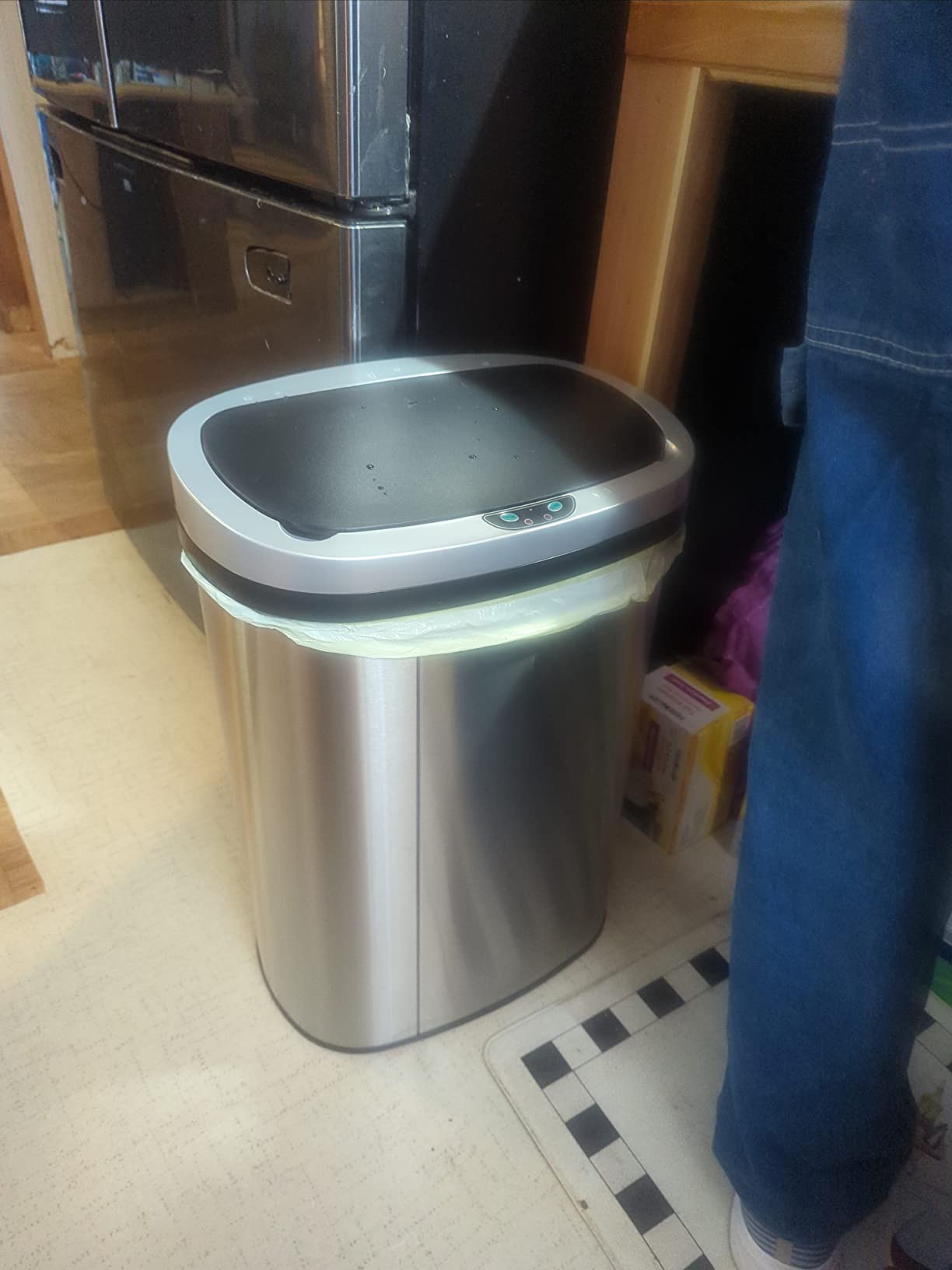 Kitchen Trash Can | Stainless Steel 13 Gallon Trash Can | 50L Touch Free Garbage Can with Lid | Electronic Sensor High Capacity Trash Bin for Bathroom Kitchen Office, Silver customer photo 1