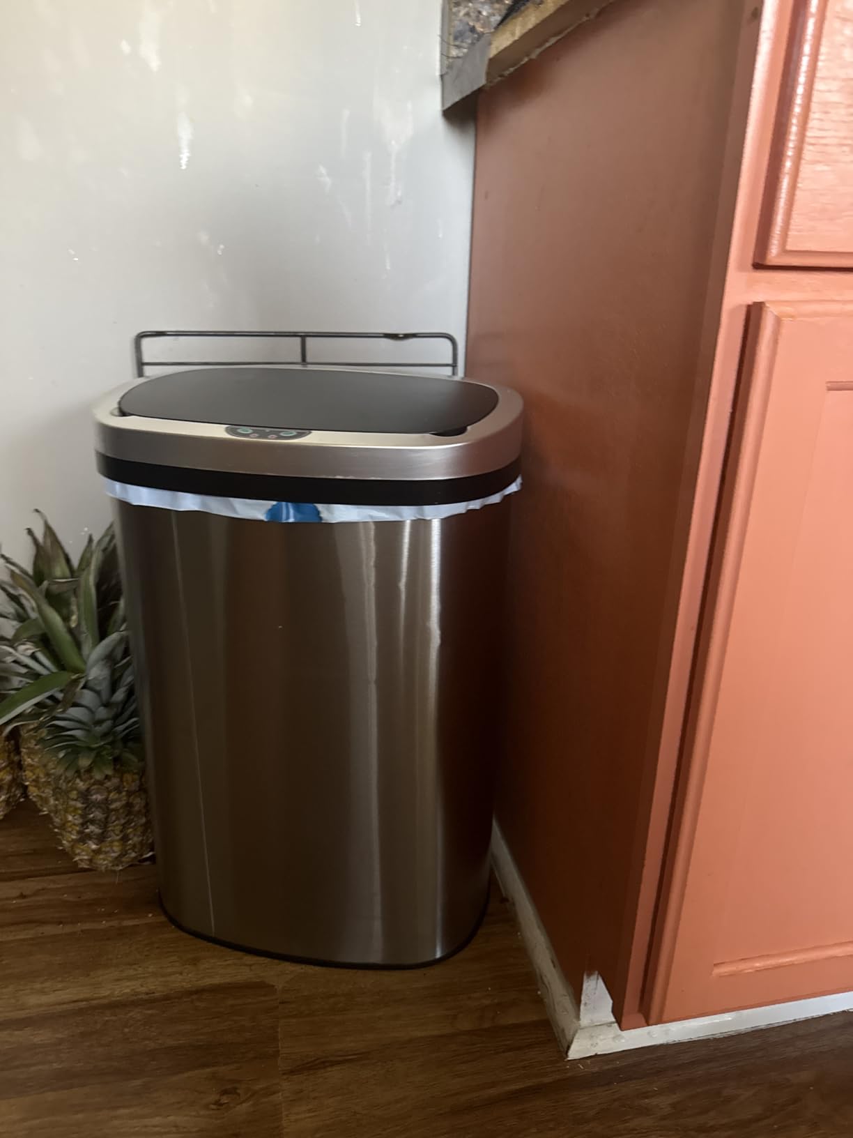 Kitchen Trash Can | Stainless Steel 13 Gallon Trash Can | 50L Touch Free Garbage Can with Lid | Electronic Sensor High Capacity Trash Bin for Bathroom Kitchen Office, Silver customer photo 2