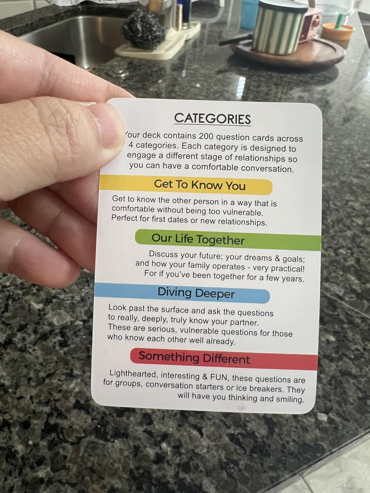 200 Couples Conversation Cards & Date Night Question Game, Long Distance customer photo 1