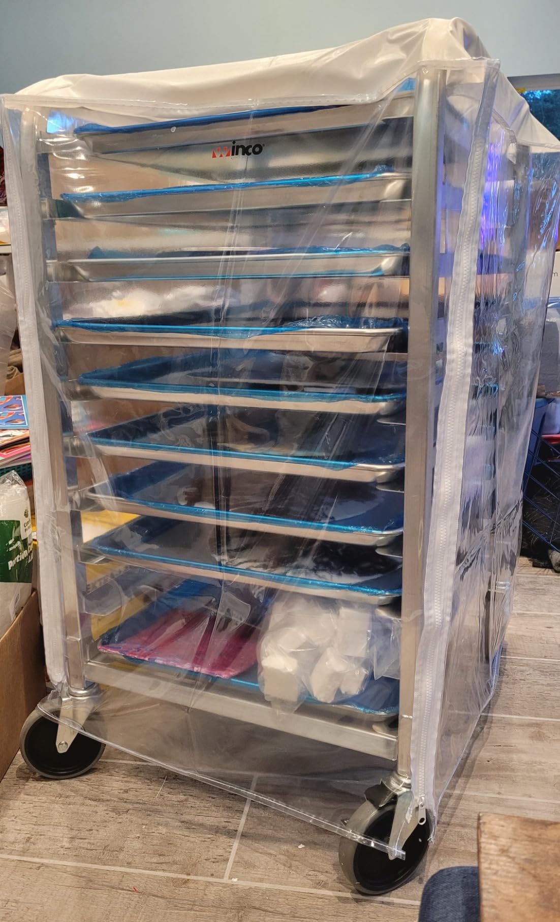 Hally Bun Pan Rack 10 Tier with Wheels Commercial Bakery Racking Aluminum customer photo 1
