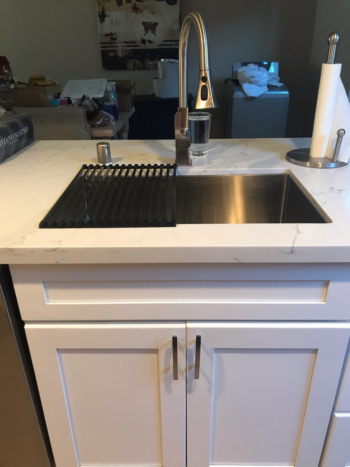 Lordear 33 Undermount Kitchen Sink 33x19x10 Inch Stainless Steel Single Bowl Kitchen Sinks Round Corner 16 Gauge Handmade Under Counter Sinks Basin customer photo 2