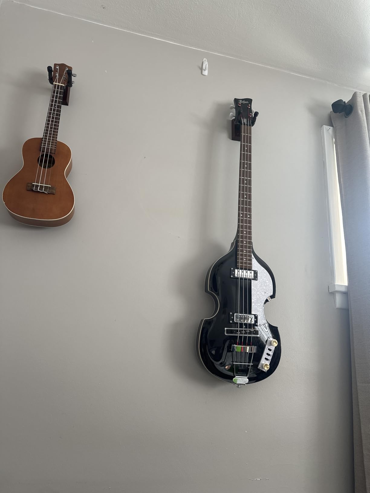 SNIGJAT Guitar Wall Mount 2 Pack, Wood Guitar Hanger Wall Hook with Screws | Guitar Wall Hook Stand, Guitar Holder Wall Mount Hanger for Acoustic Guitar, Electric Guitar, Banjo, Bass, Mandolin customer photo 2
